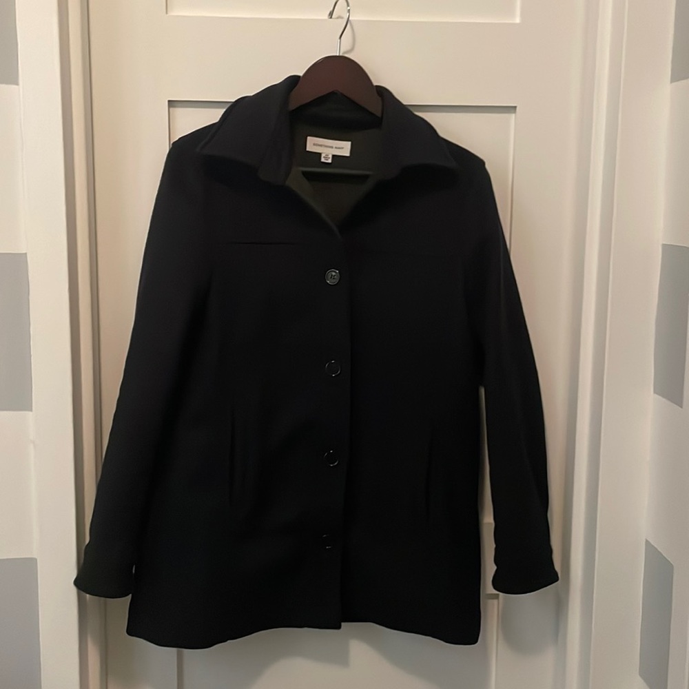 Something navy wool peacoat